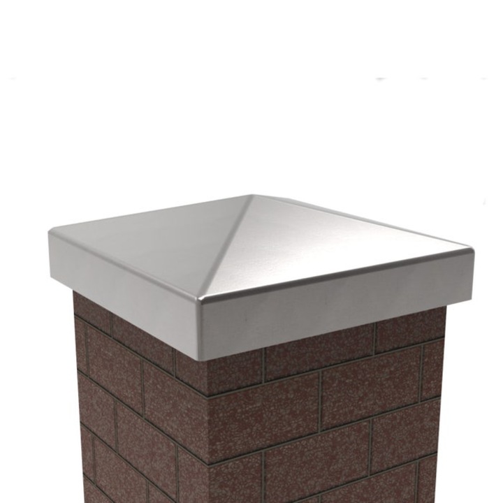 Capac otel pentru teava patrata, Midica, argintiu, 80 x 80 mm - eMAG.ro