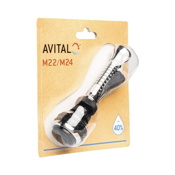 Cap De Dus Avital Eco Cu Furtun Pentru Baterie Bucatarie M22/24 9, 5l/min