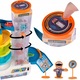 Set de Joaca Pista si Super Parcare Electrica 5 Etaje Parking Helicopter, 6 Masini Incluse, Banda Rulanta, Heliport, Comutator, Lumini si Sunete, Lift Electric, Semne de circulatie Trafic, Garaj, Albastru