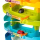 Set de Joaca Pista si Super Parcare Electrica 5 Etaje Parking Helicopter, 6 Masini Incluse, Banda Rulanta, Heliport, Comutator, Lumini si Sunete, Lift Electric, Semne de circulatie Trafic, Garaj, Albastru