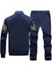 Trening barbati set 2 piese, bleumarin inchis, cu gluga si pantaloni jogger, L