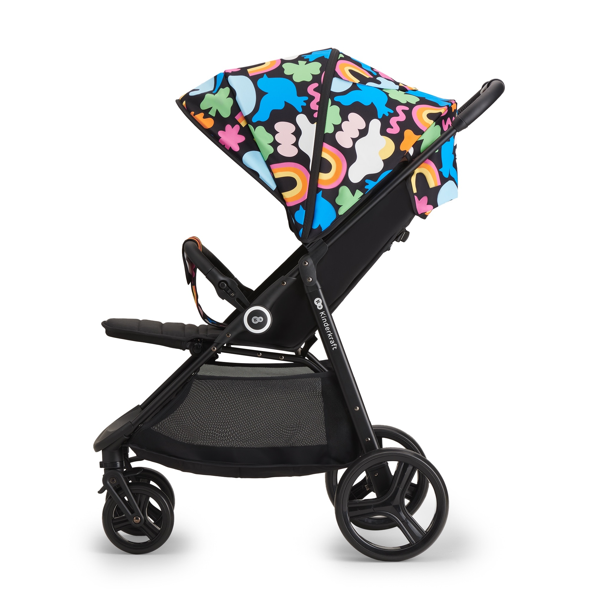 Carucior pentru copii Kinderkraft Grande Plus, Happy Shapes - eMAG.ro