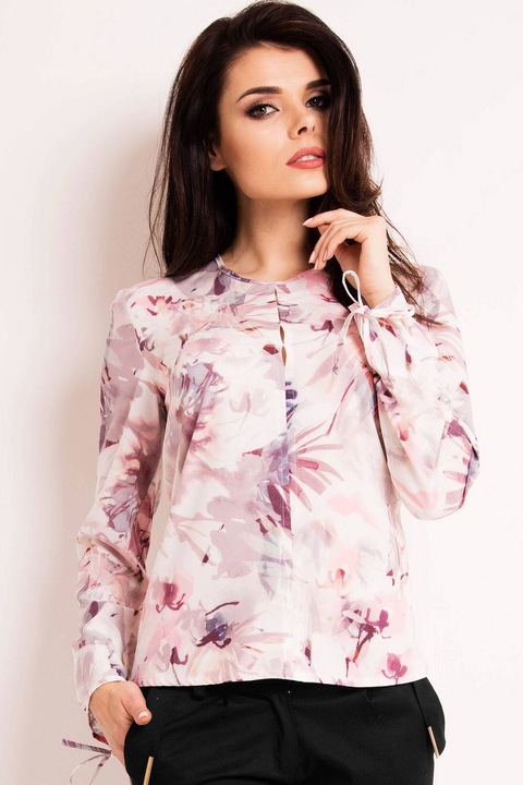 Bluza dama, InfiniteYou, Poliester, Alb/Roz