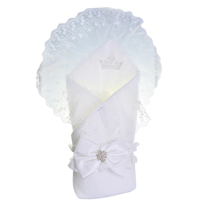 Elegáns babahordozó keresztelőhöz, 80 x 80 cm Mini Junior SIN-BZ1, Krém