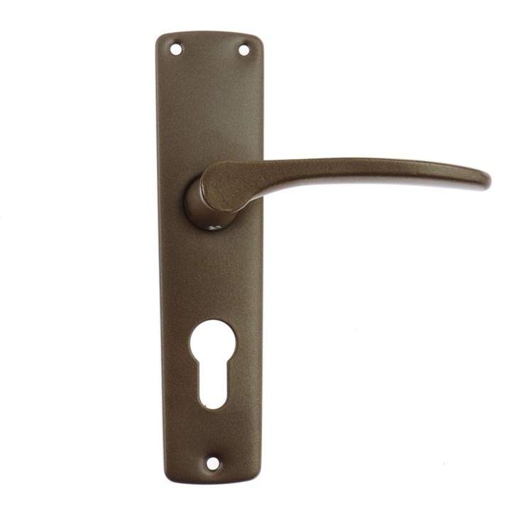 Maner usa interior, cu sild, Urbis, pentru cilindru, metal, maro, 70 mm