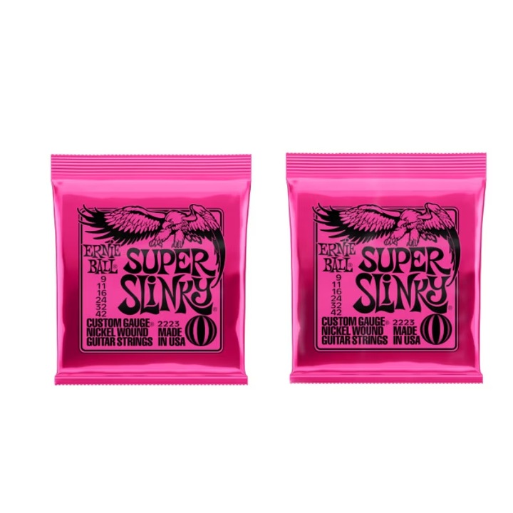 Ernie Ball Super Slinky 09-42 Комплект струни за електрическа китара от 2 части