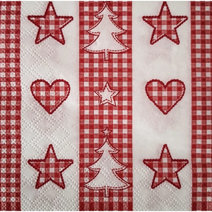 Set 20 servetele de masa craciun, 24 x 24 cm, 3 straturi, model SI