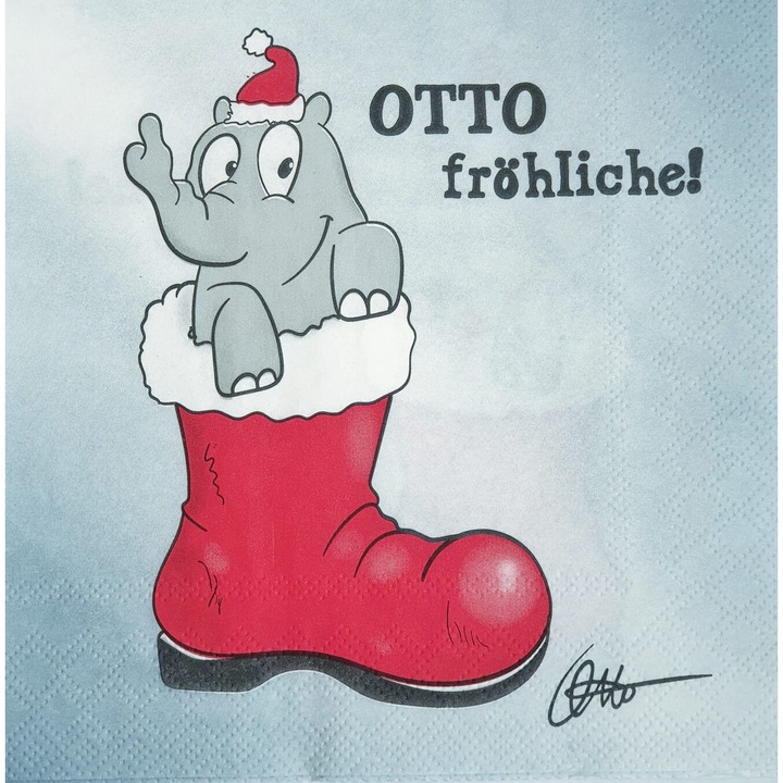 Set 20 servetele de masa craciun, 33 x 33 cm, 3 straturi, model CIS