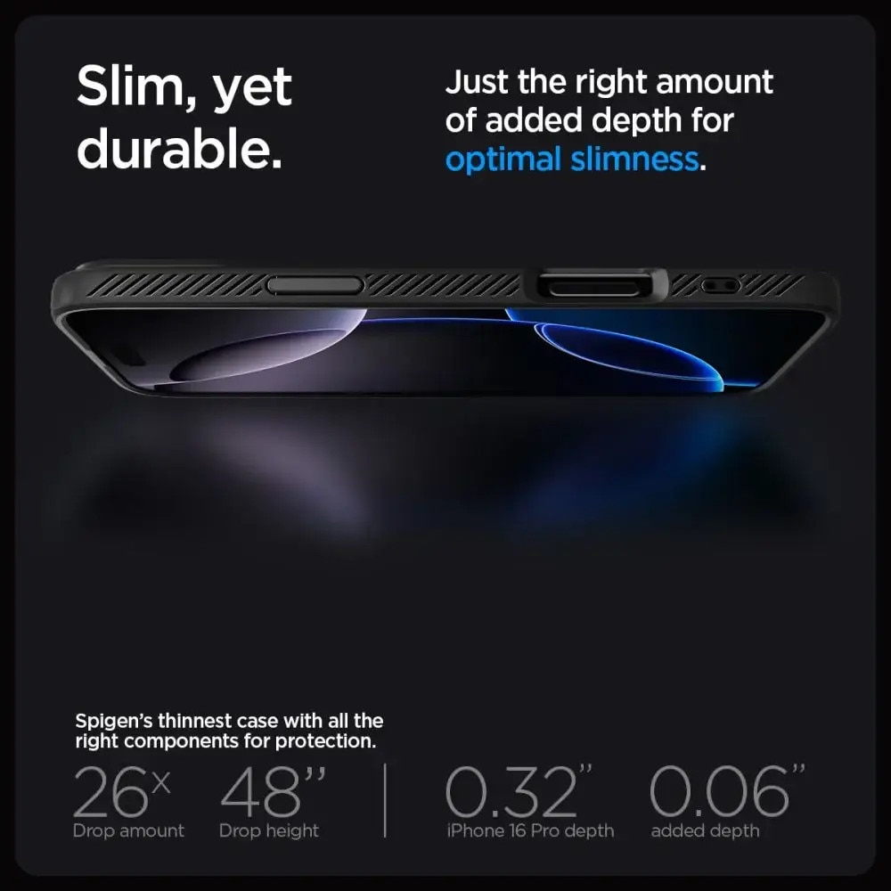 Carcasa Spigen Liquid Air compatibila cu iPhone 16 Pro Matte Black