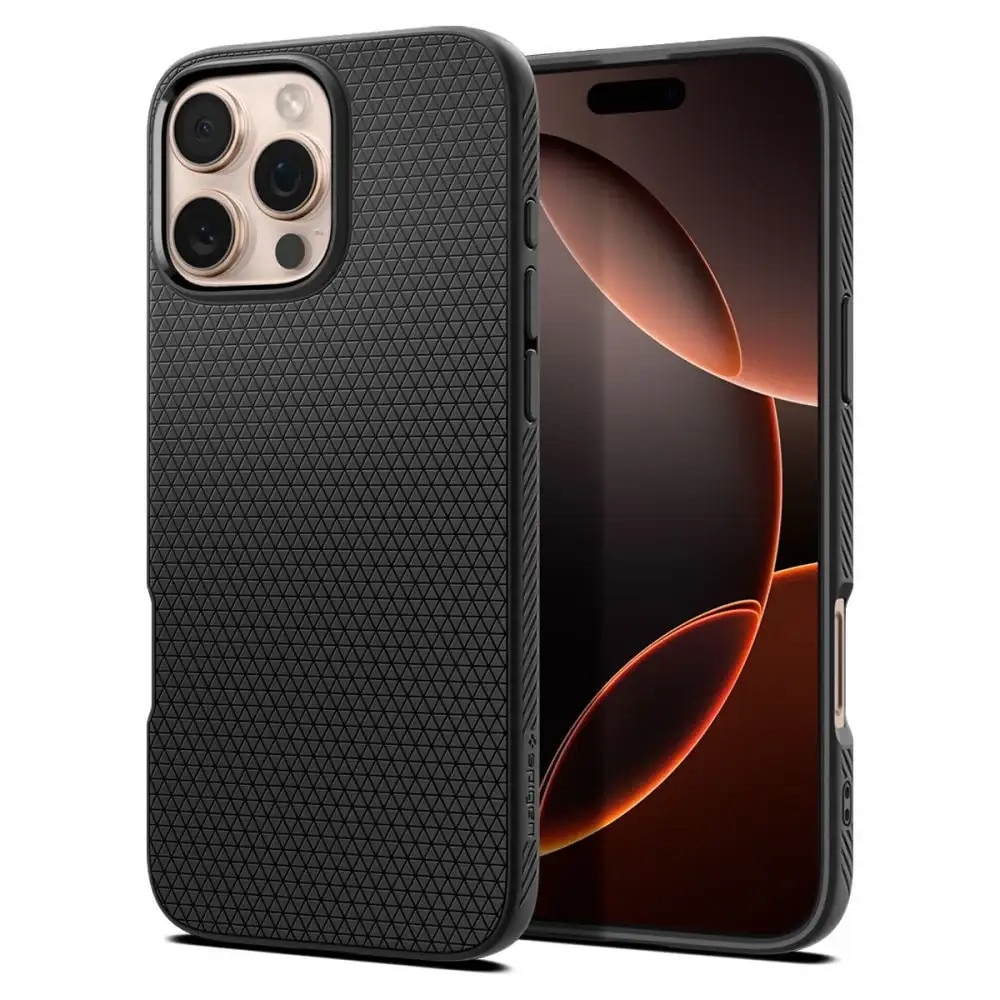 Carcasa Spigen Liquid Air compatibila cu iPhone 16 Pro Matte Black