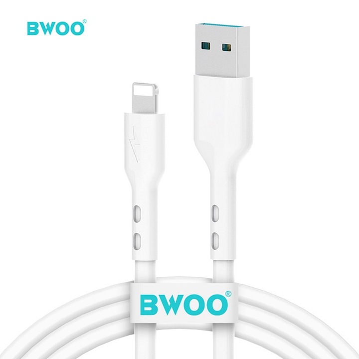 Кабел за данни и зареждане BWOO кабел X172L, Fast Charger 3A съвместим с Apple, 1m