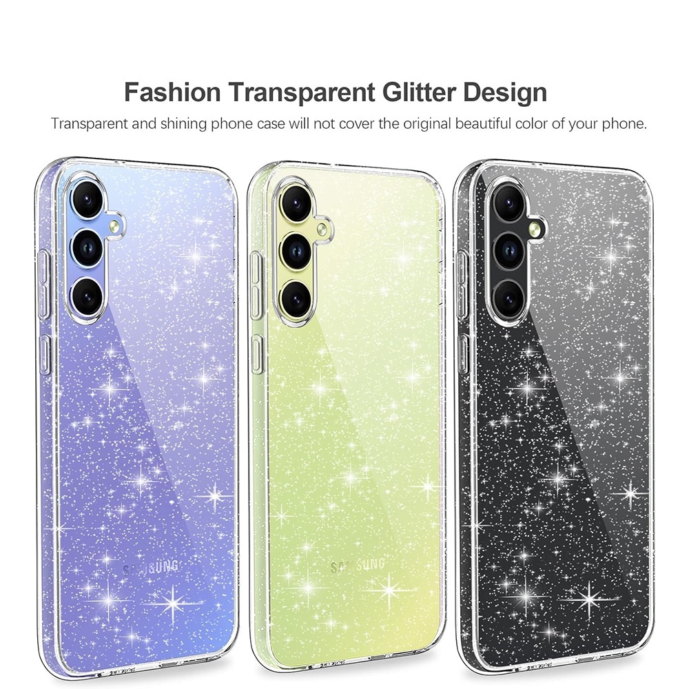 Husa pentru Samsung Galaxy A54, Techsuit SparkleSkin Series, Clear