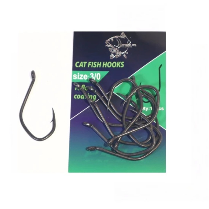 Carlige Pro Fl Cat Fish Hook Teflonate Nr 1/0 10buc