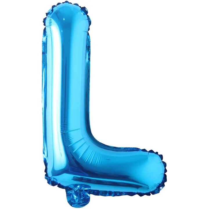 Balon folie in forma de litera, 40 cm, Albastru, Litera L