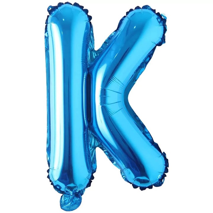 Balon folie in forma de litera, 40 cm, Albastru, Litera K