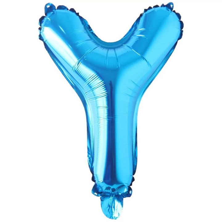 Balon folie in forma de litera, 40 cm, Albastru, Litera Y