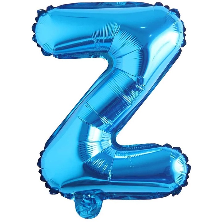 Balon folie in forma de litera, 40 cm, Albastru, Litera Z