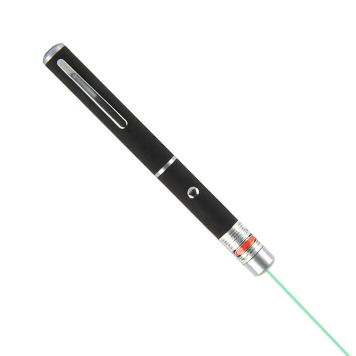 Лазерно фенерче, BGHYHYHI, алуминий, зелена светлина, 14 x 155 mm, черно