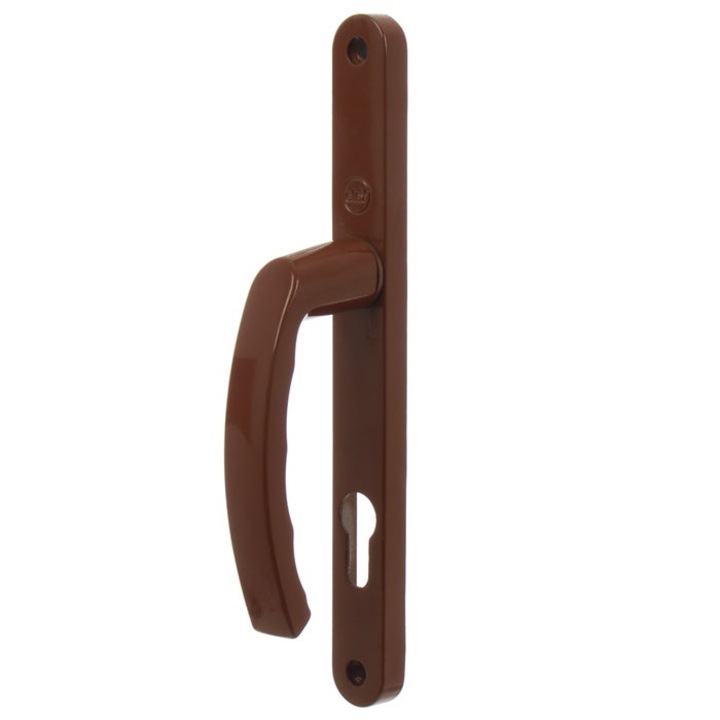 Maner usa PVC, cu sild, 35 A023 2P 85 7501, pentru cilindru, metal, maro, 85 mm