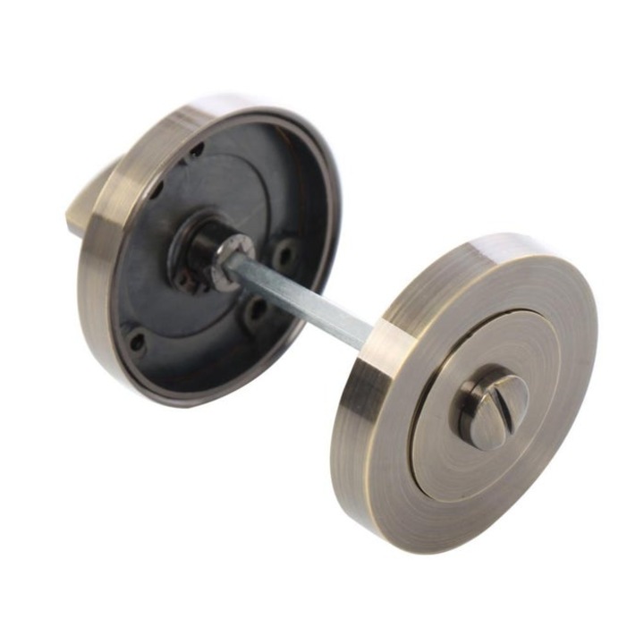 Rozeta rotunda pentru usa lemn, ESC01 Gato WC RR55 AB, zamac, antic bronz, 55 mm