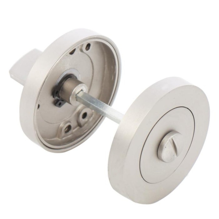 Rozeta rotunda pentru usa lemn, ESC01 Gato WC RR55 MSN, zamac, satin nichel mat, 55 mm