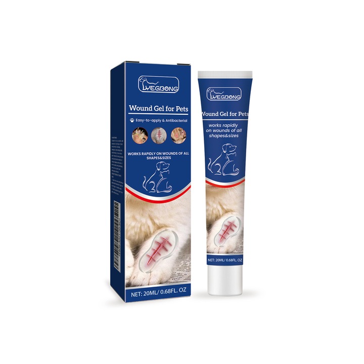 Gel pentru ingrijirea ranilor la caini, pentru animale de companie, actiune rapida, 50g