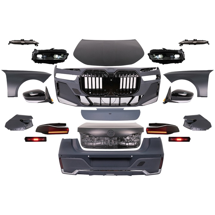 Екстериорен пакет, съвместим с BMW 7 Series F01 2008-2015 Преобразуване в G70 2022 Design