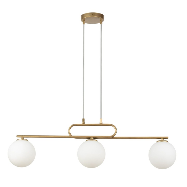 Висяща лампа TES III, златист/бял, 3*G9, 12W, дължина 85 см - SIGMA