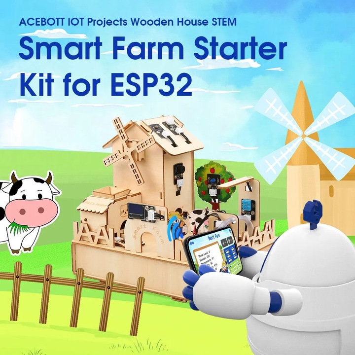 Tetea Образователен комплект, Smart Farm STEM Kit Arduino ESP32 модул