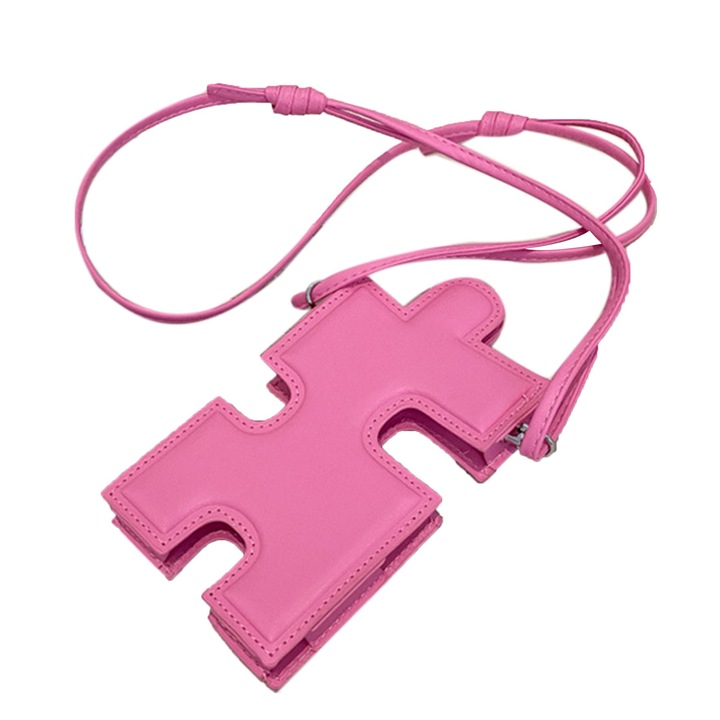 Női telefontartó válltáska, Jormftte, PU bőr, rózsaszín, hosszú pánt
