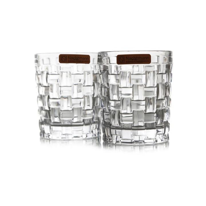 Set 12 pahare whisky sticla cristalina 330 ml Bossa Nova