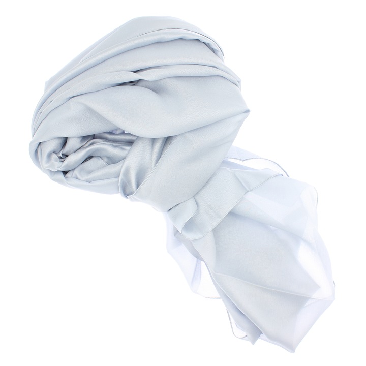 Esarfa de dama, Buticcochet, matase, 180 x 90 cm, Gri - ES2679