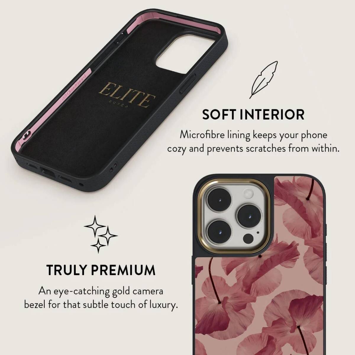 Husa Burga Elite Tender Kiss compatibila cu iPhone 15 Pro