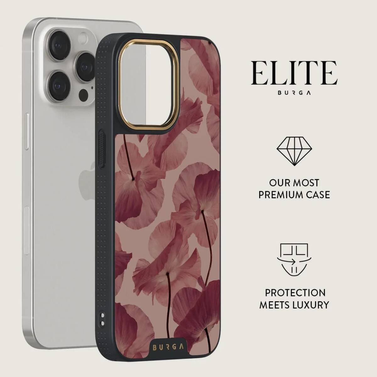 Husa Burga Elite Tender Kiss compatibila cu iPhone 15 Pro