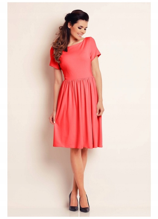 Rochie De zi/ office, Awama, 588753, Rosu, Coral