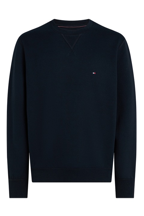 Tommy Hilfiger, Bluza de trening regular fit cu decolteu la baza gatului, Albastru ultramarin
