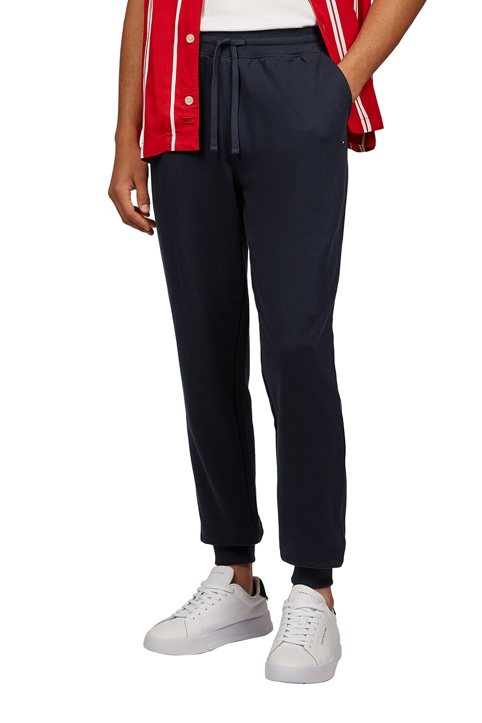 Tommy Hilfiger, Pantaloni de trening cu buzunare oblice, Albastru ultramarin, M