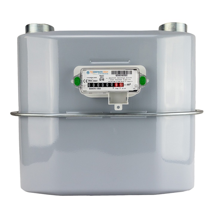 Contor de gaz G16 mecanic 25 mc/h, Proconstructo Group, 280 mm intre axe, racorduri 2"