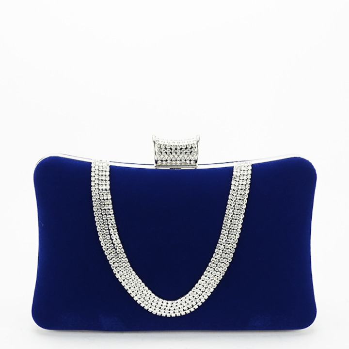 Fekete barsony kezitaska, Tengerészkék, 19 x 12 x 6