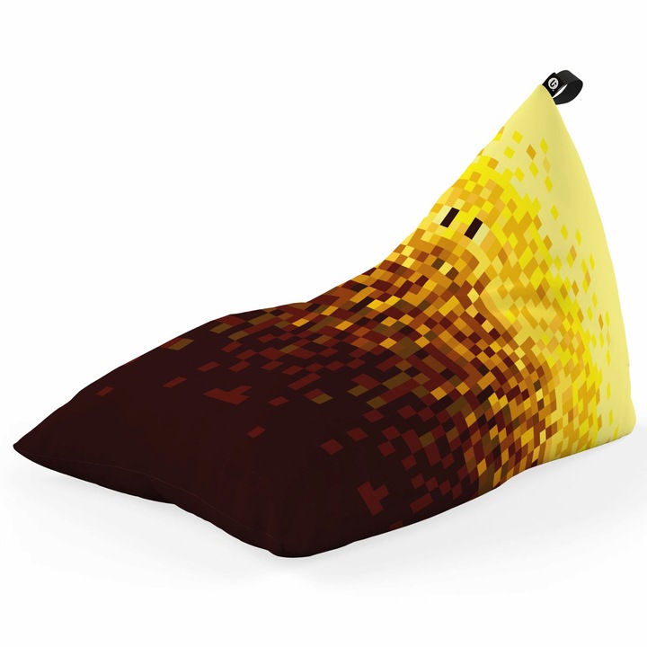 Fotoliu Updeco Puf Bean Bag tip Lounge, sac interior, impermeabil, indoor/outdoor, cu maner, 140 x 80 x 65 cm, Mincraft Blaze