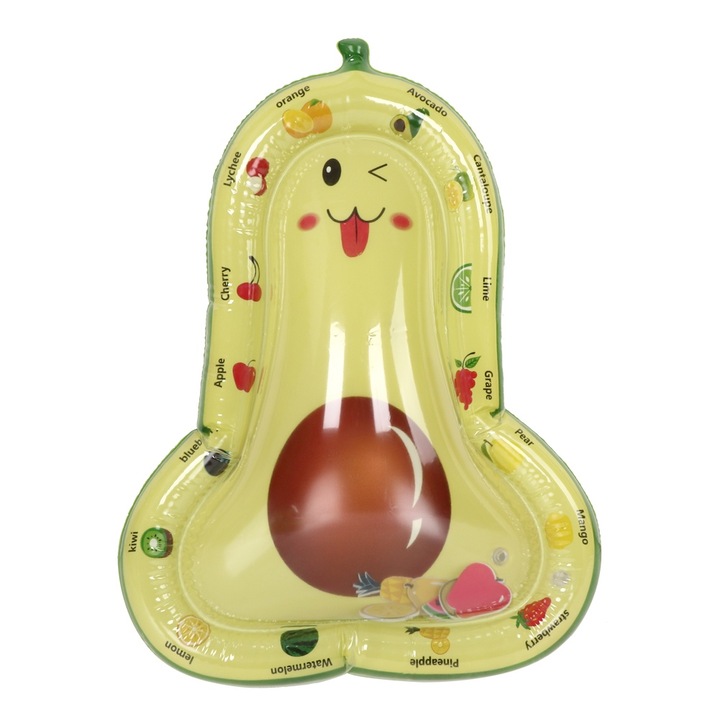 Надуваема водна постелка Enforose, модел авокадо, PVC, 76x70см, за бебета