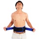 Centura de protectie lombara unisex, Longziming, material respirabil, ajustabil, albastra, dimensiune unica
