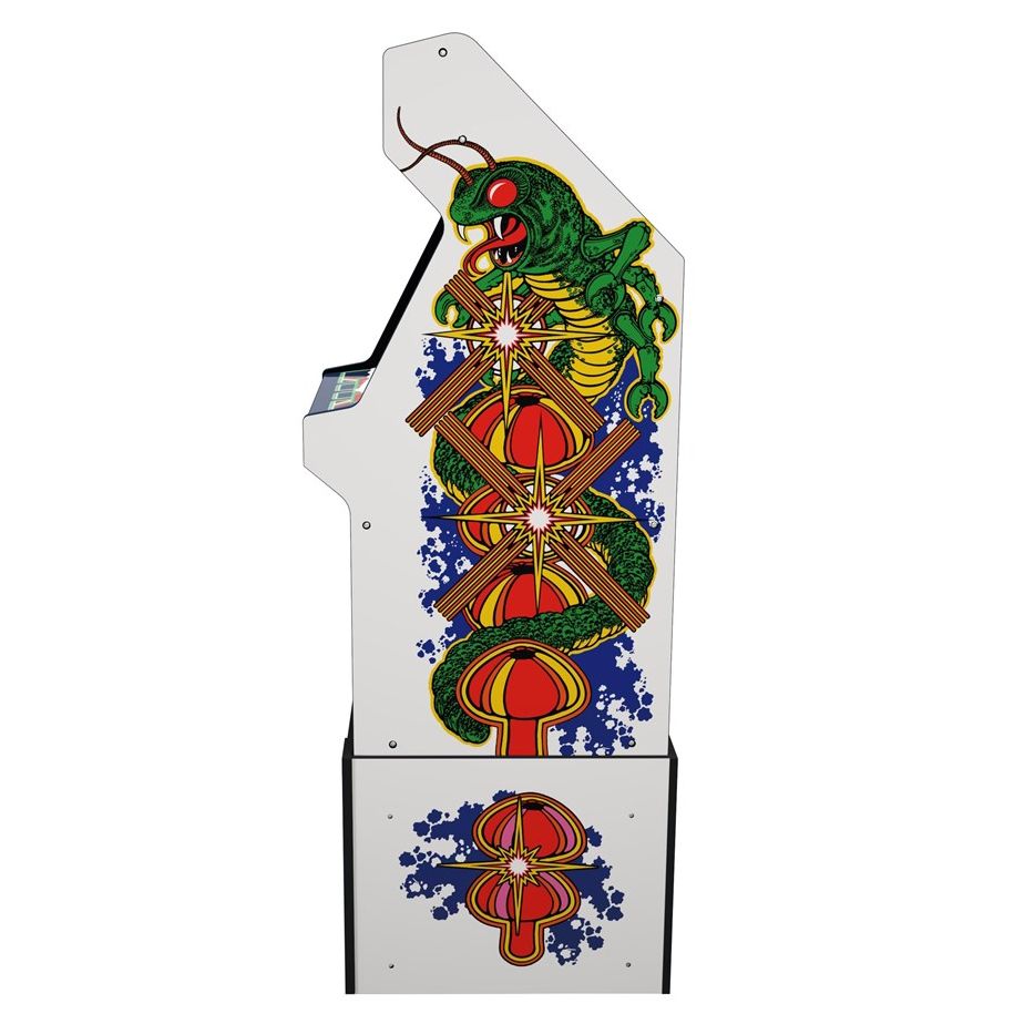 Consola verticala 14 jocuri ARCADE1UP, Legacy Centipede Edition, H 148 cm, display color 17 inch, iluminare Marquee, difuzor extern, volum ajustabil, protectie anti-rasturnare, comenzi arcade real-feel, multicolor