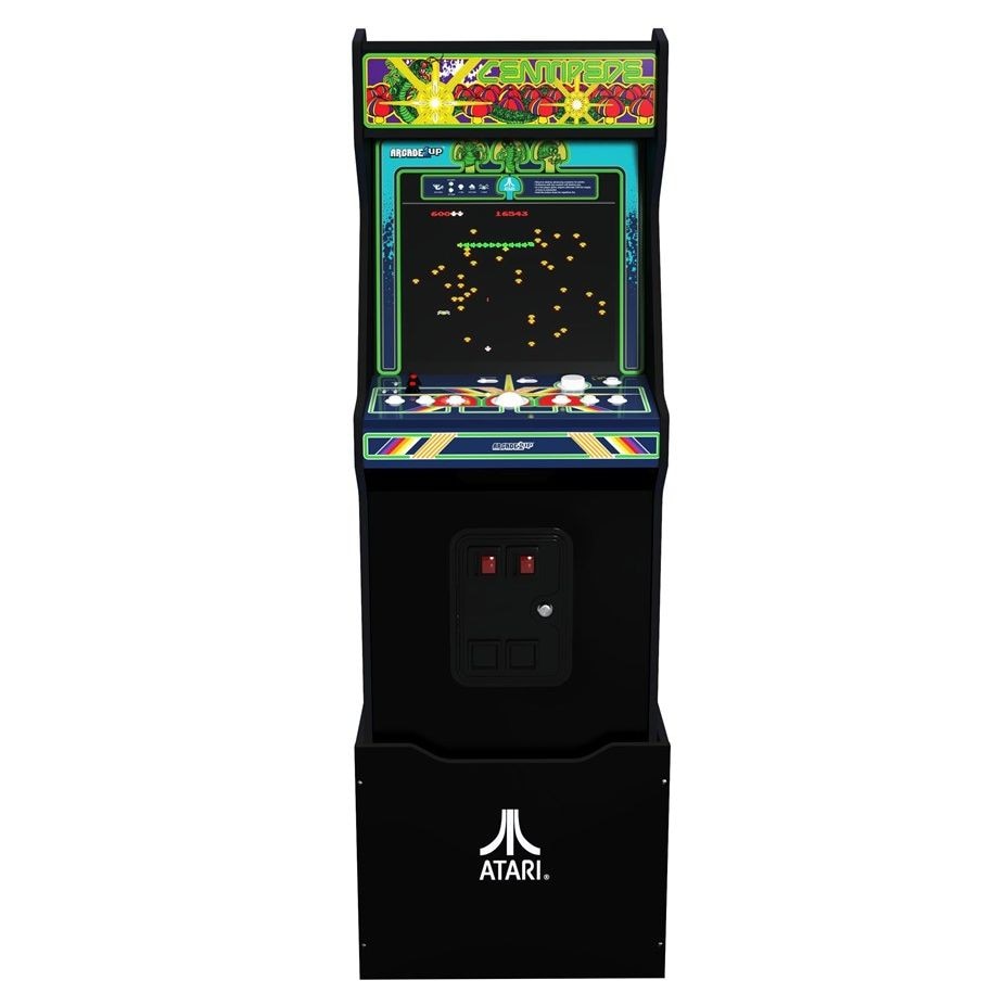Consola verticala 14 jocuri ARCADE1UP, Legacy Centipede Edition, H 148 cm, display color 17 inch, iluminare Marquee, difuzor extern, volum ajustabil, protectie anti-rasturnare, comenzi arcade real-feel, multicolor