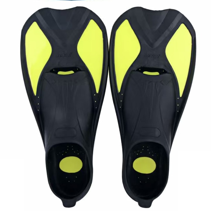 Labe de inot pentru copii, Mmgoqqt, scurte, ajustabile, negru/galben, 35-36 EU