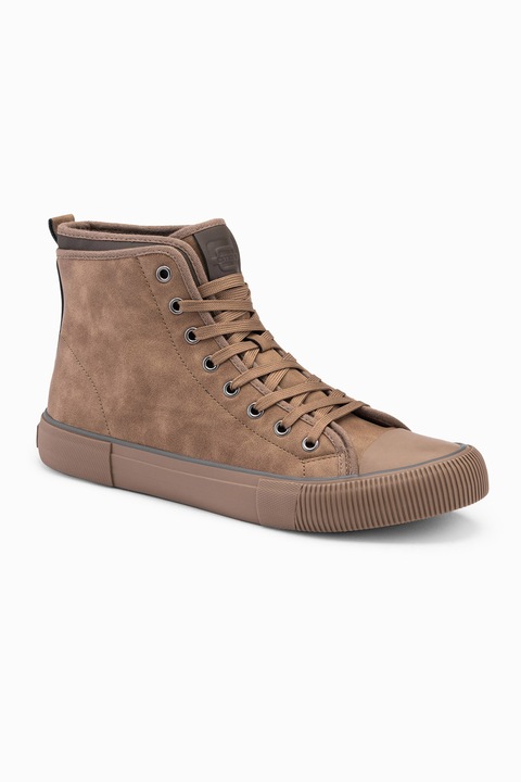 OMBRE, Спортни обувки от еко кожа с връзки, Кафяв