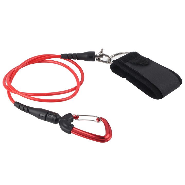 Lesa pentru snur de scufundari, Funie de siguranta pentru scufundari cu carabinier pentru sporturi subacvatice