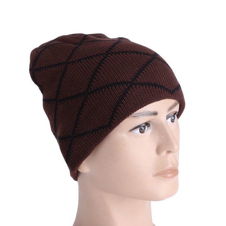 Szabadban, stílusos, férfi, női, kötött sapka, bő sapka, sapka, tél, ősz, kávé