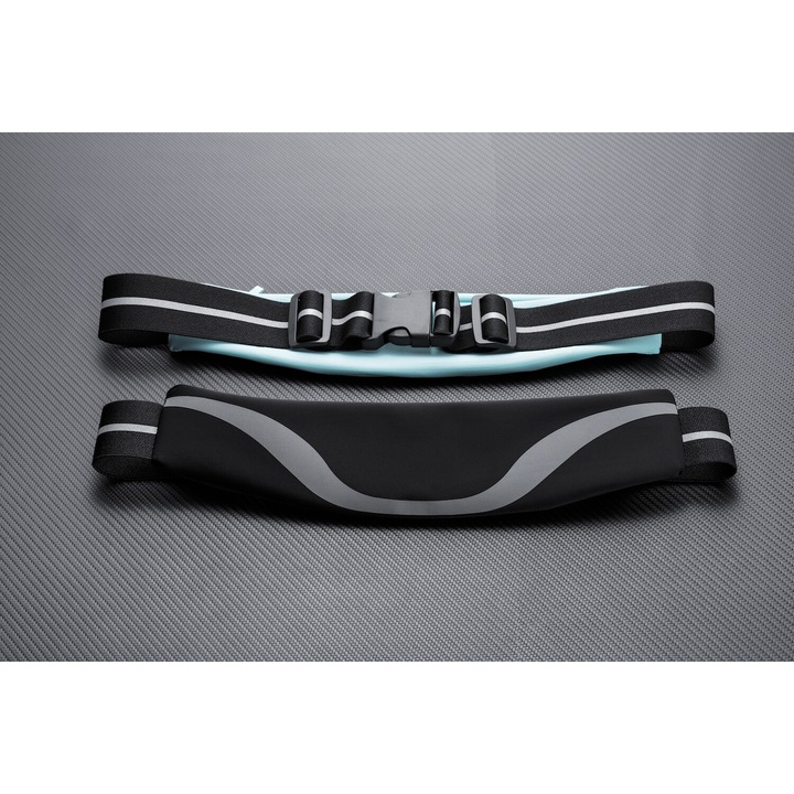 Jormftte sporttáska, vízálló, fényvisszaverő szalaggal, fekete