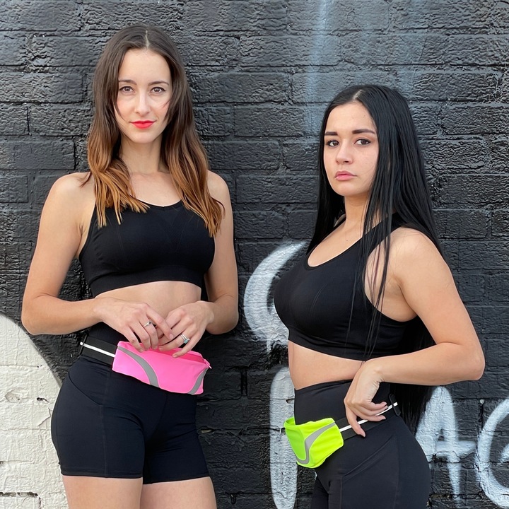 Jormftte sporttáska, vízálló, fényvisszaverő csíkkal, rózsaszín